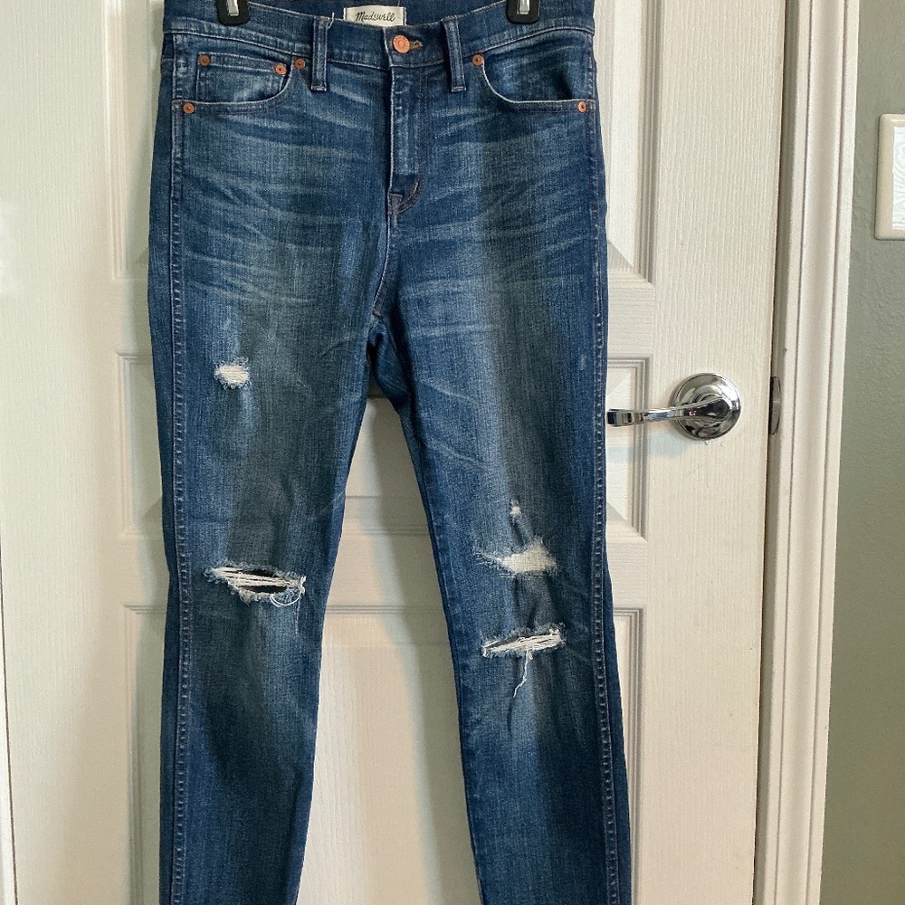 Madewell 9’’ High Rise Distressed Skinny Jean 30